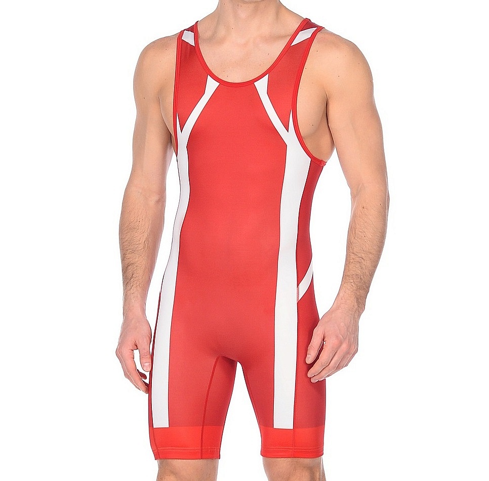 Трико Asics борцовское Wrestling Singlet красное - фото 1