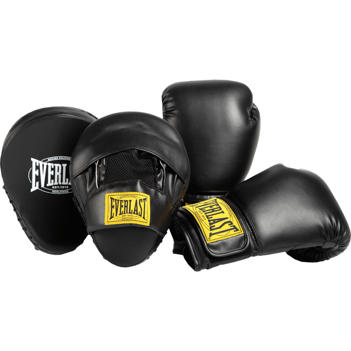 Набор для бокса Everlast 1910 PU черный - фото 1