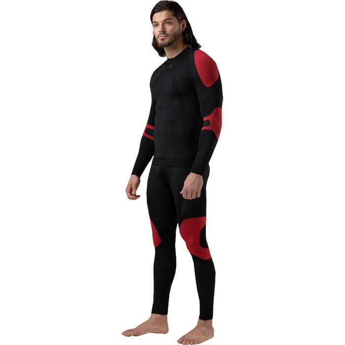 Комплект мужского термобелья V-Motion Alpinesports ASM Черно-красный - фото 1