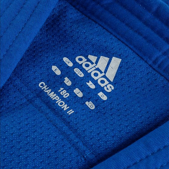Кимоно для дзюдо Adidas Champion 2 IJF Olympic синее с золотым логотипом J-IJFB - фото 2