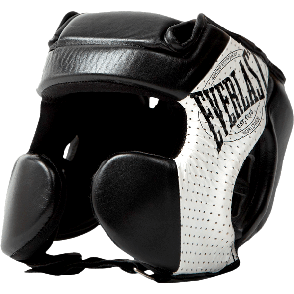 Боксерский шлем Everlast 1910 черный/белый - фото 1