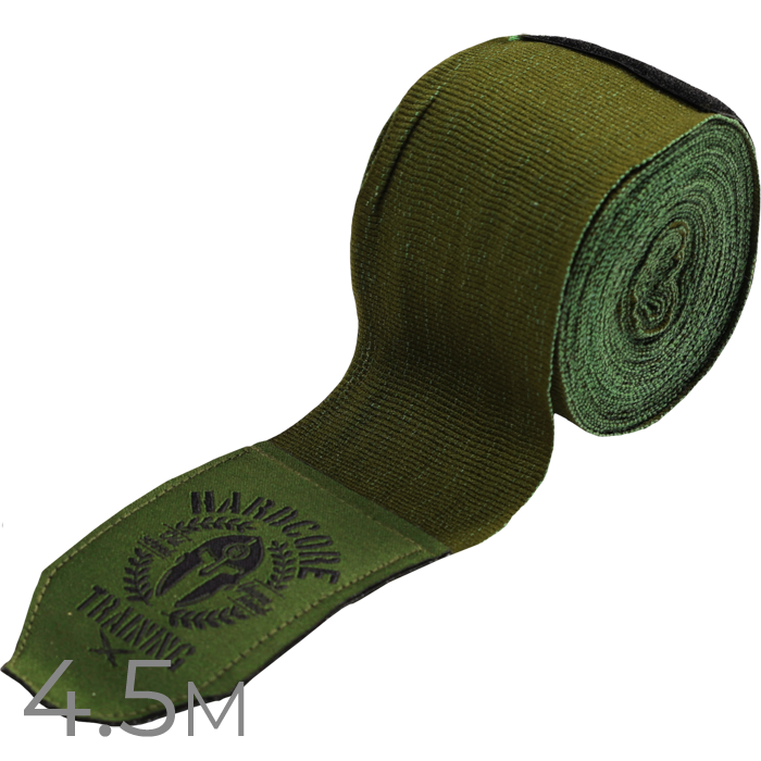 Боксерские бинты Hardcore Training Helmet Khaki/Black 4.5 м - фото 1