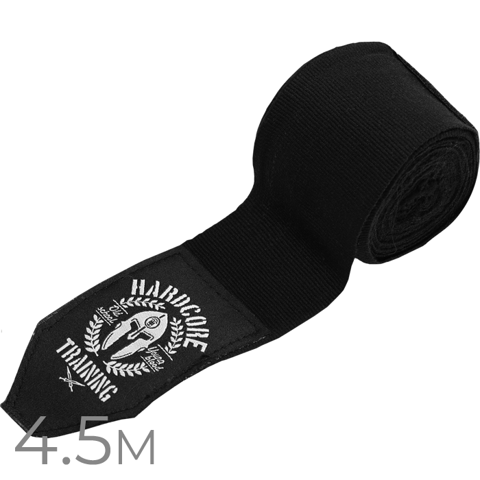 Боксерские бинты Hardcore Training Helmet Black/White 4.5 м - фото 1