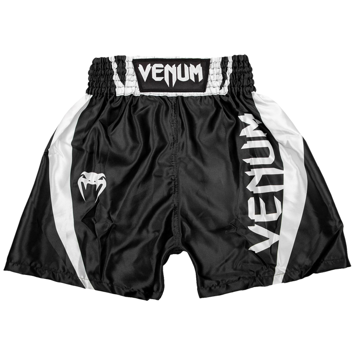 Детские боксёрские шорты Venum Elite Black/White - фото 1