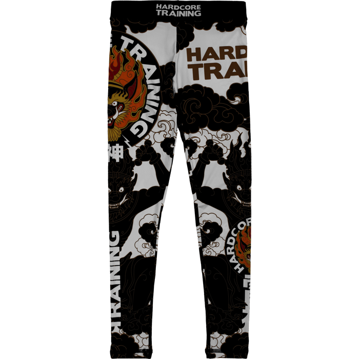 Детские компрессионные штаны Hardcore Training Raijin Black/White - фото 1