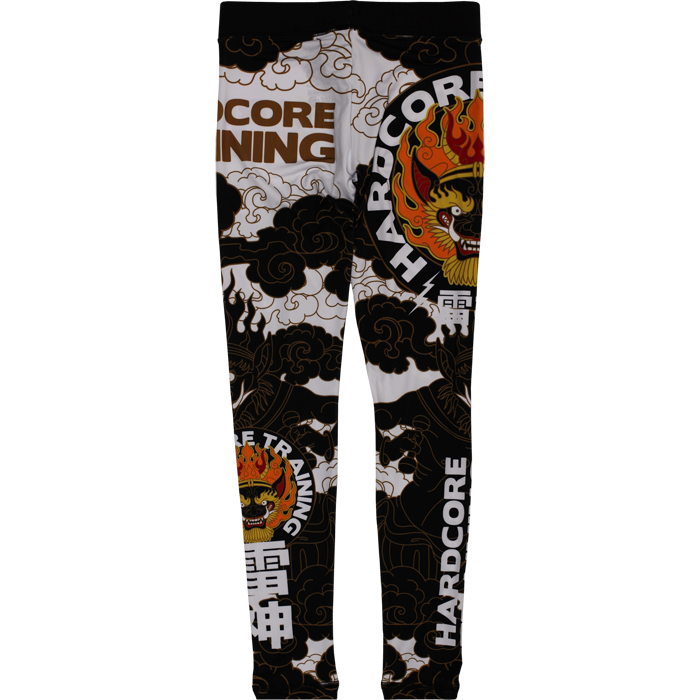 Детские компрессионные штаны Hardcore Training Raijin Black/White - фото 2