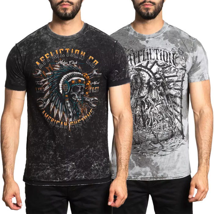 Двухсторонняя футболка Affliction Abysmal Tide - фото 1