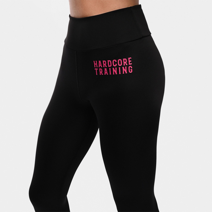Женские компрессионные штаны Hardcore Training Black Shadow 3.D Neon Pink - фото 5