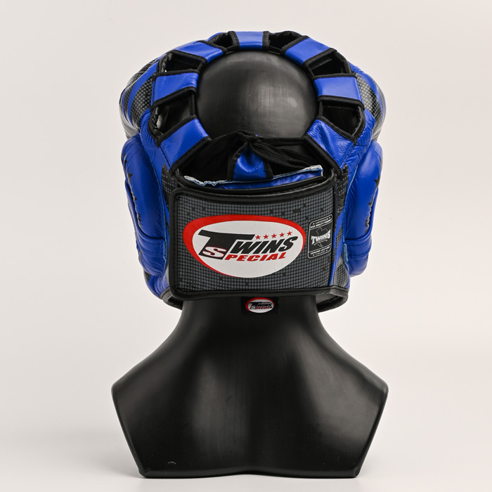 Боксерский шлем Twins Special FHGL3-TW5BK Black/Blue - фото 5