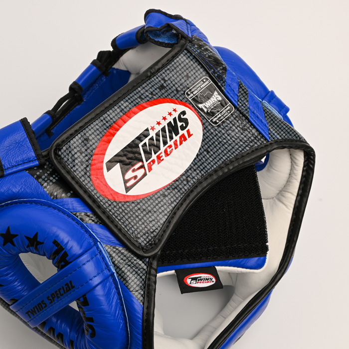 Боксерский шлем Twins Special FHGL3-TW5BK Black/Blue - фото 7