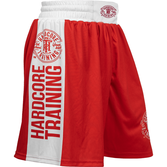 Боксёрские шорты Hardcore Training Red/White - фото 1