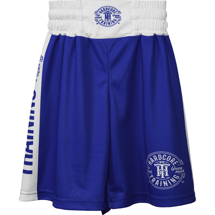 Детские боксёрские шорты Hardcore Training Blue/White - фото 1