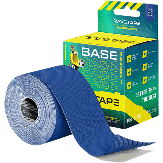 Кинезио тейп RaveTape Base 5см*5м Navy Blue - фото 1