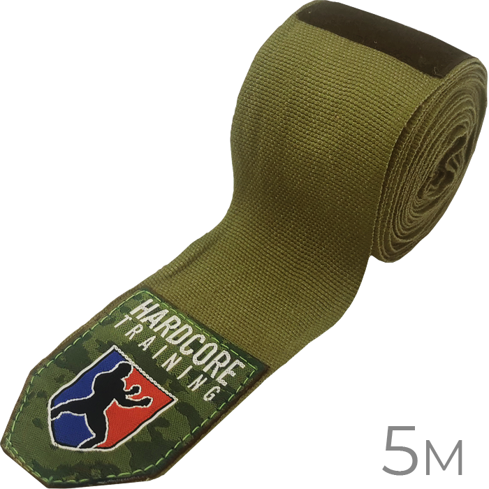 Боксерские бинты Hardcore Training Superior Olive 5 - фото 1