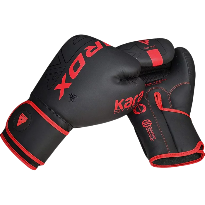 Боксерские перчатки RDX F6 Kara Black/Red - фото 1