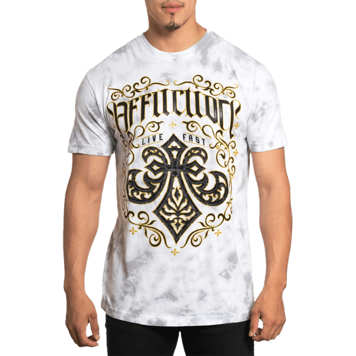 Футболка Affliction Full Stack белая - фото 1