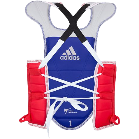 Двухсторонняя защита корпуса Adidas Adult Body Protector Reversible WT сине-красная - фото 2