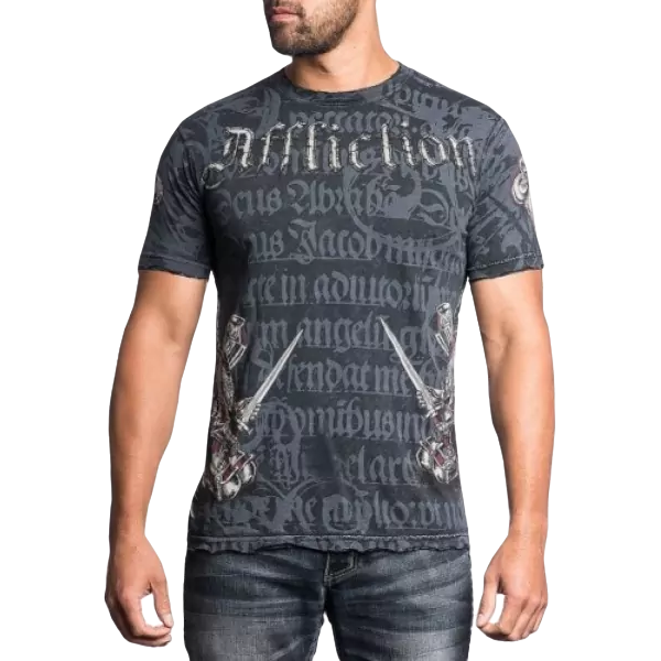 Футболка Affliction Knighthood черная - фото 1