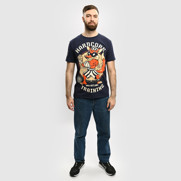 Футболка Hardcore Training MMA Outlaws Navy - фото 2