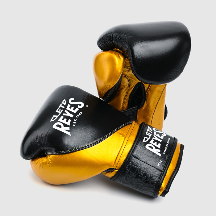Боксерские перчатки Тренировочные Cleto Reyes E700 Black/Gold - фото 2
