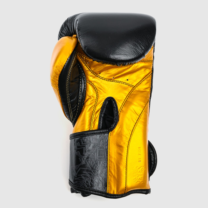 Боксерские перчатки Тренировочные Cleto Reyes E700 Black/Gold - фото 4