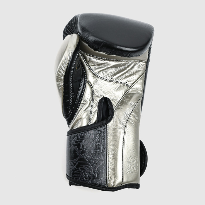 Боксерские перчатки Cleto Reyes E700 черный/серебристый - фото 4