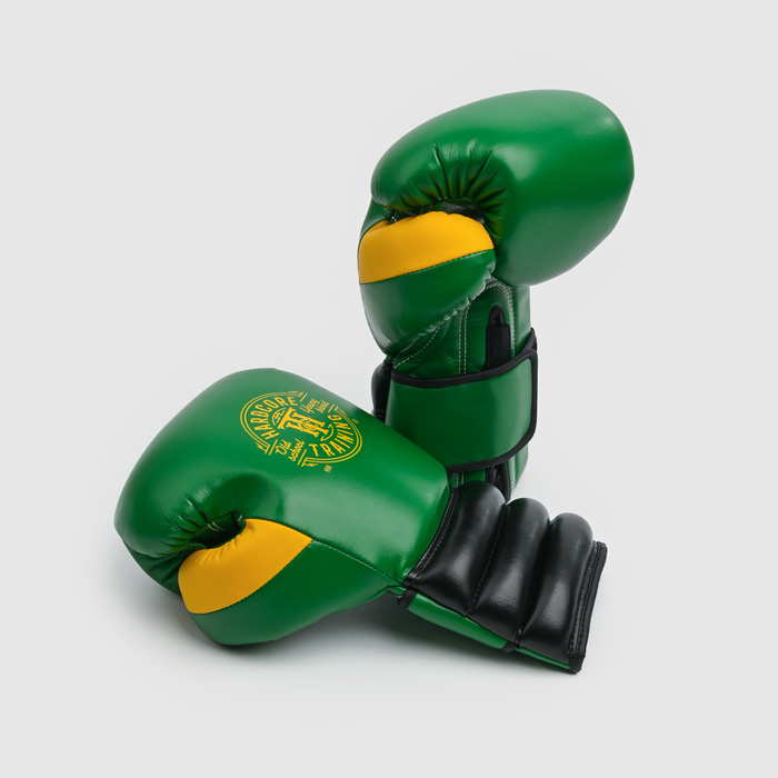 Боксерские перчатки Hardcore Training GRT1 Boxing Gloves Green/Black/Yellow - фото 2