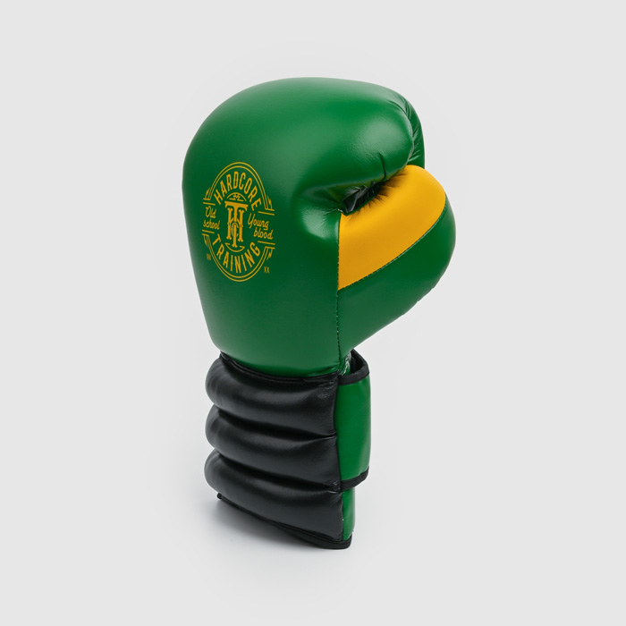 Боксерские перчатки Hardcore Training GRT1 Boxing Gloves Green/Black/Yellow - фото 4
