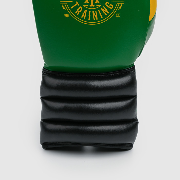 Боксерские перчатки Hardcore Training GRT1 Boxing Gloves Green/Black/Yellow - фото 6
