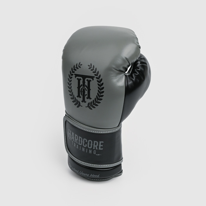 Боксерские перчатки Hardcore Training Revolution Gray/Black PU - фото 3