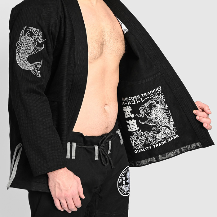 Кимоно для БЖЖ Hardcore Training Koi Black - фото 12