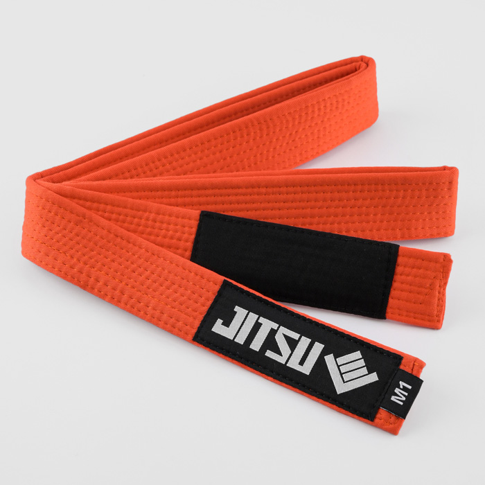 Детский пояс для кимоно Jitsu оранжевый - фото 2