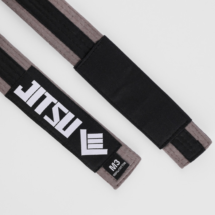 Детский пояс Jitsu Grey/Black - фото 3