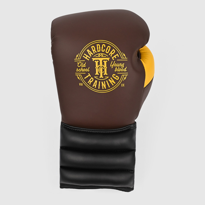 Боксерские перчатки Hardcore Training GRT1 Boxing Gloves Brown/Black/Yellow - фото 3