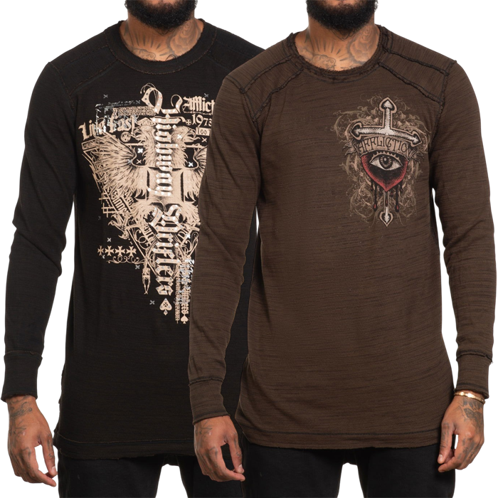 Двусторонний лонгслив Affliction Highway Drifters LS Thermal - фото 1