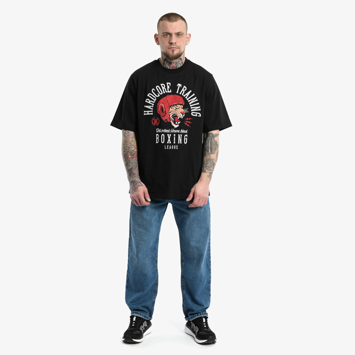 Футболка Hardcore Training Boxing League Black Oversized Fit - фото 2