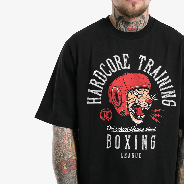Футболка Hardcore Training Boxing League Black Oversized Fit - фото 3