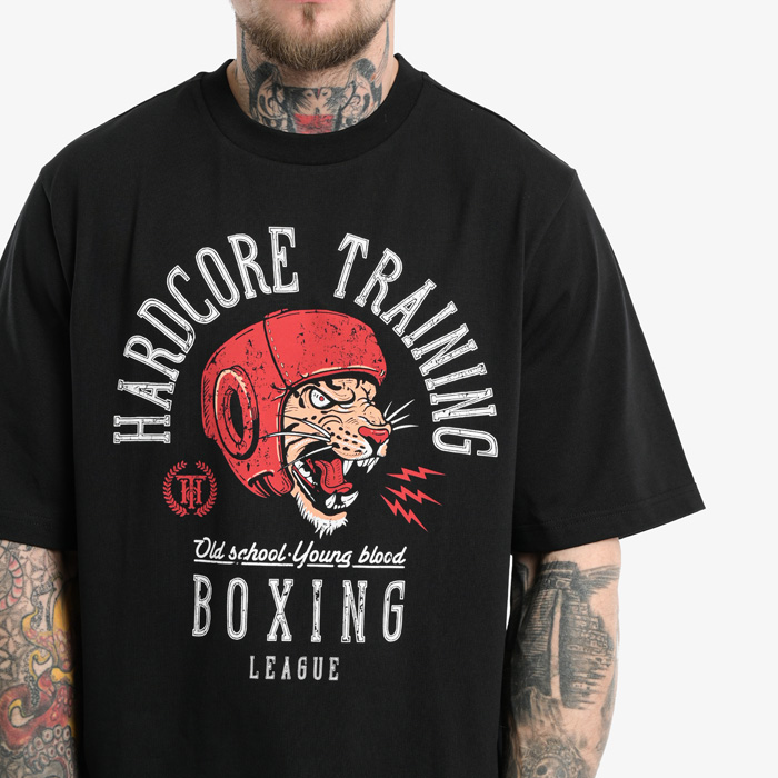 Футболка Hardcore Training Boxing League Black Oversized Fit - фото 4