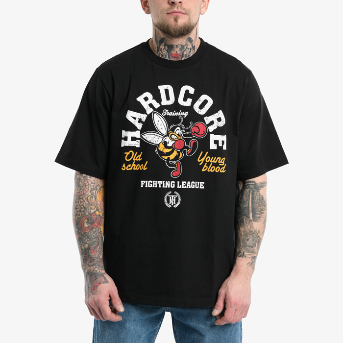 Футболка Hardcore Training Fighting League Black Oversized Fit - фото 1