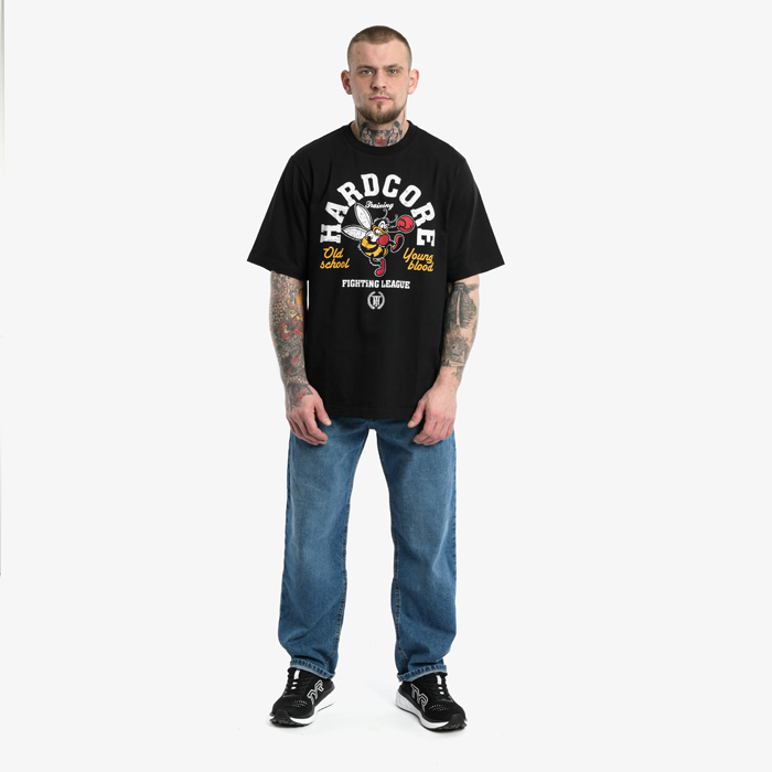 Футболка Hardcore Training Fighting League Black Oversized Fit - фото 2