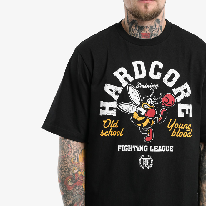 Футболка Hardcore Training Fighting League Black Oversized Fit - фото 3