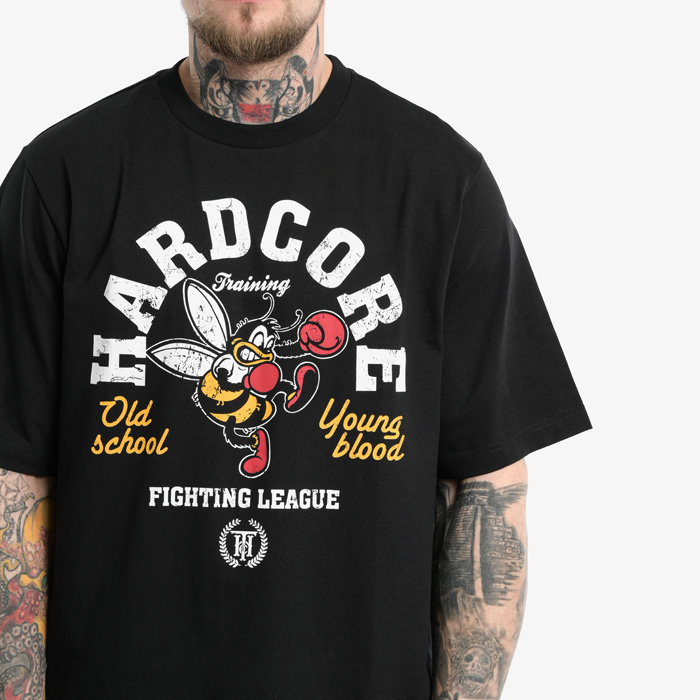 Футболка Hardcore Training Fighting League Black Oversized Fit - фото 4