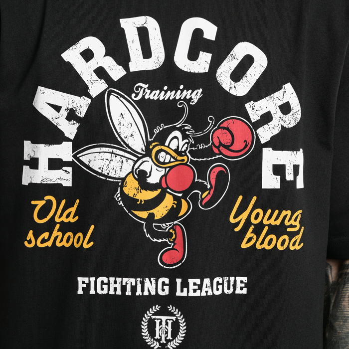 Футболка Hardcore Training Fighting League Black Oversized Fit - фото 5