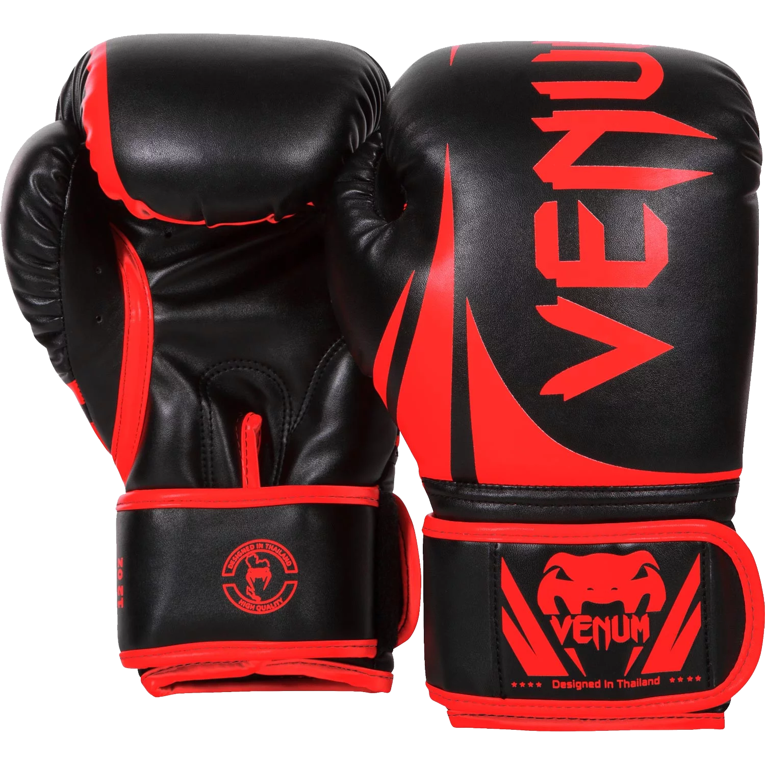 Боксерские перчатки для бокса Venum Challenger 2.0 Black/Red - фото 1