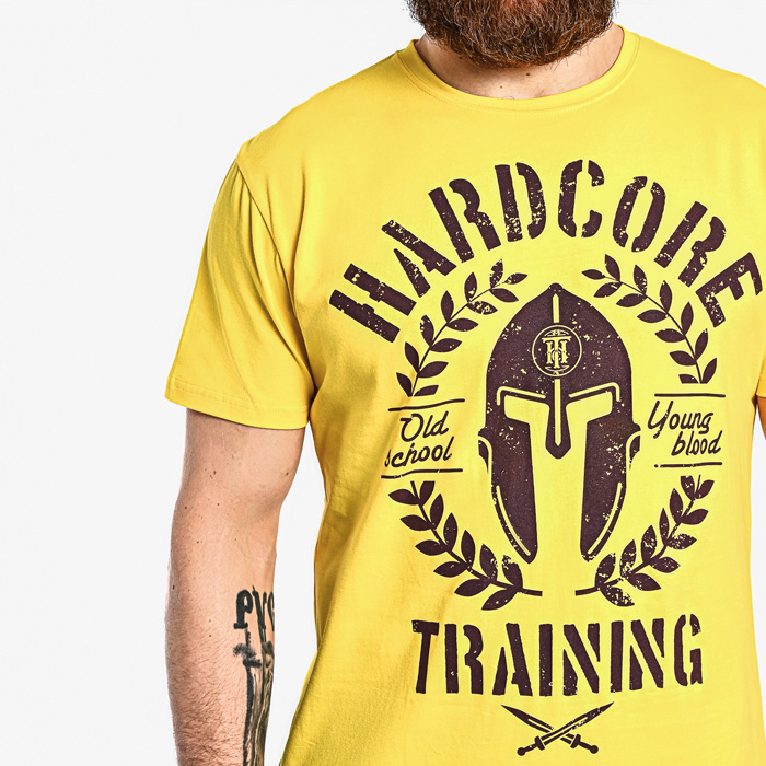 Футболка Hardcore Training Helmet Yellow - фото 3