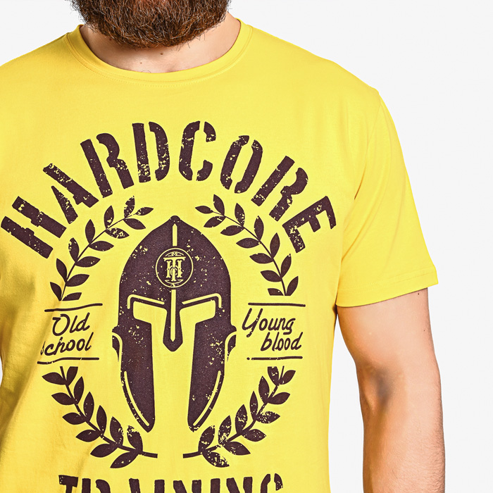 Футболка Hardcore Training Helmet Yellow - фото 5