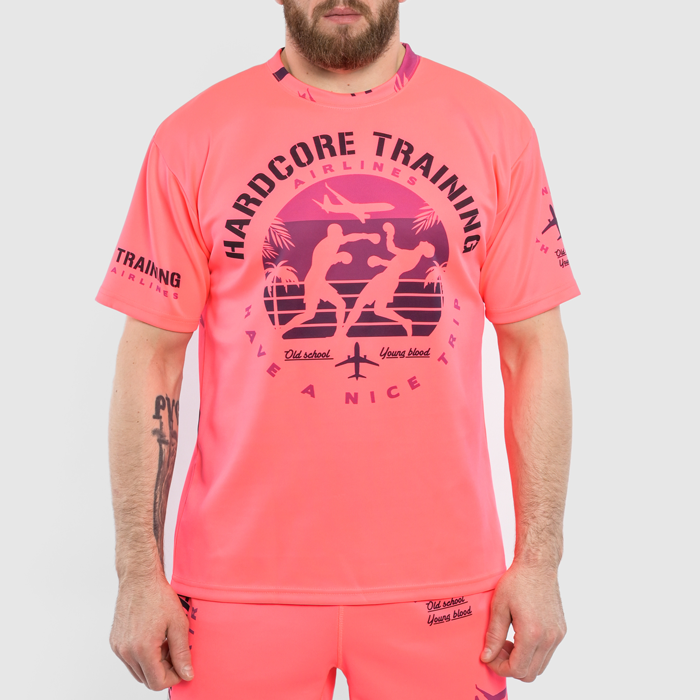 Тренировочная футболка Hardcore Training Voyage Deep Pink - фото 1