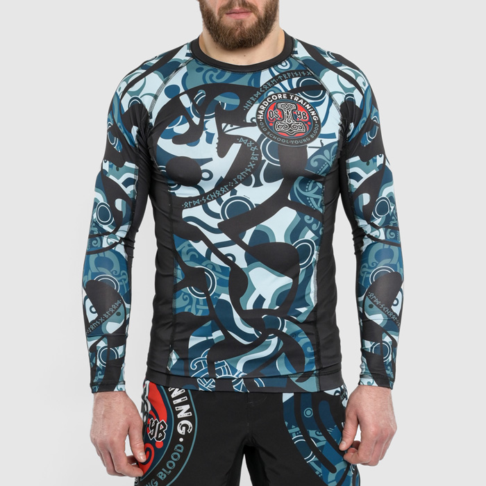 Рашгард Hardcore Training Nordic Ornament Black/Gray LS - фото 1