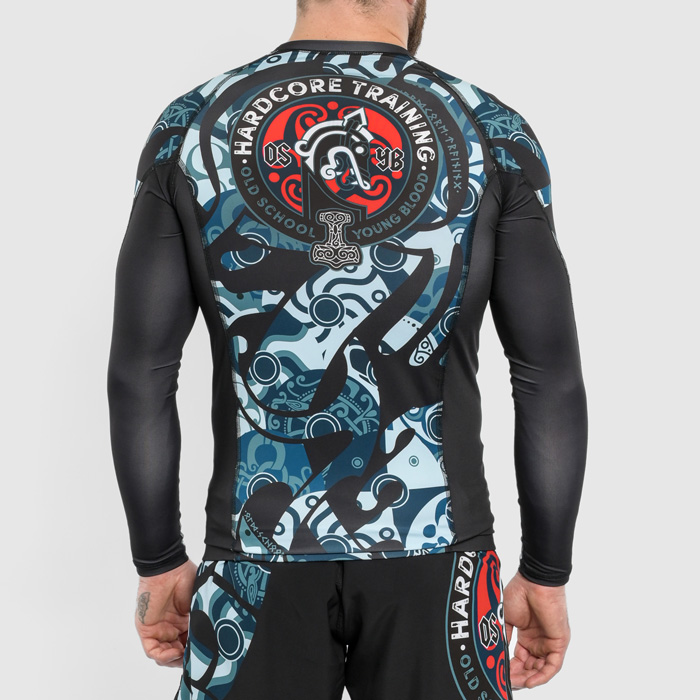 Рашгард Hardcore Training Nordic Ornament Black/Gray LS - фото 2