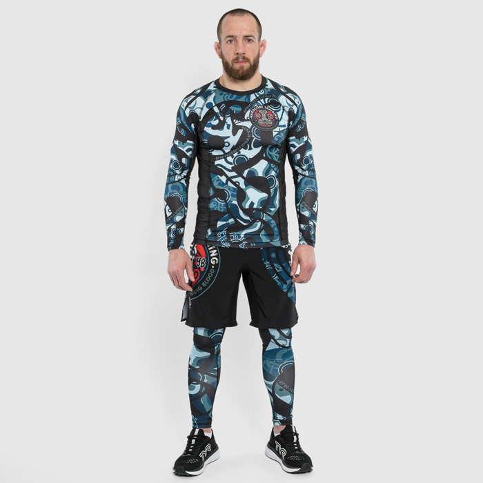 Рашгард Hardcore Training Nordic Ornament Black/Gray LS - фото 3